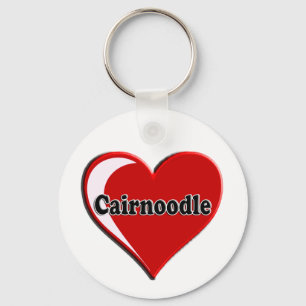 Cairnoodle auf Herzen für Hundeliebhaber Schlüsselanhänger