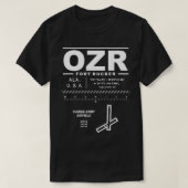Cairns Army Airfield Fort Rucker Ozark Alabama OZR T-Shirt (Design vorne)