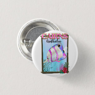 Cairns Australia Holiday poster Button