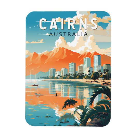 Cairns Australia Reisen Kunst Vintag Magnet (Vertikal)