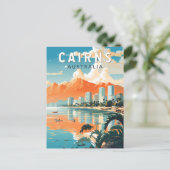 Cairns Australia Reisen Kunst Vintag Postkarte (Stehend Vorderseite)