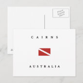 Cairns Australia Scuba Dive Flag Postkarte (Vorne/Hinten)