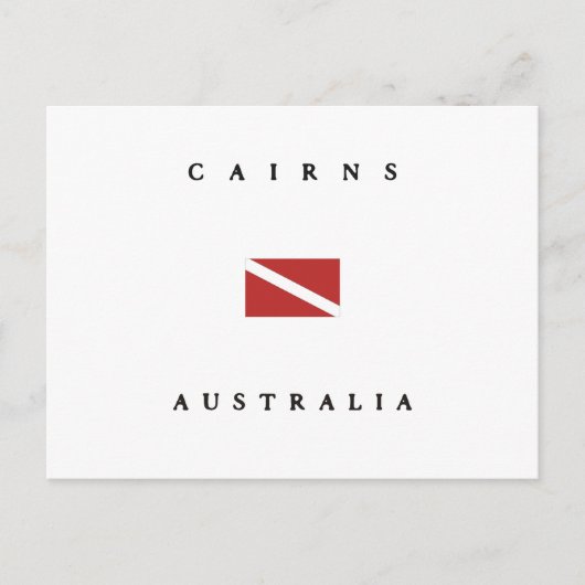 Cairns Australia Scuba Dive Flag Postkarte (Vorderseite)
