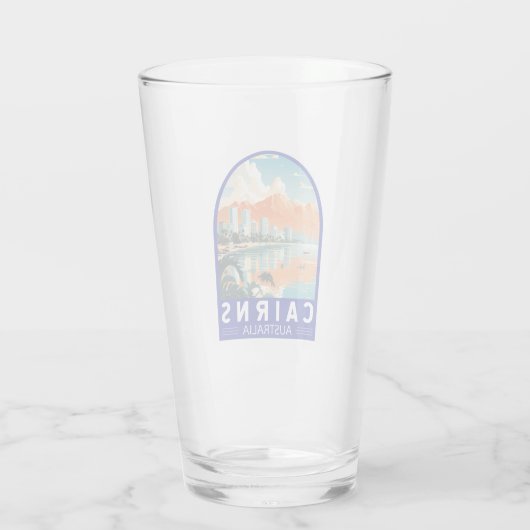 Cairns Australia Travel Art Vintage Glas (Rückseite)