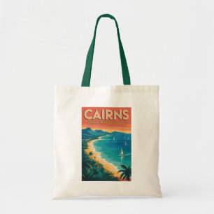 Cairns Australien Illustration Reise Kunst Vintage Tragetasche