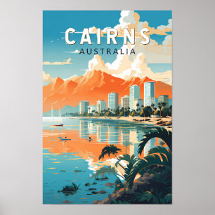 Cairns Australien Reise Kunst Vintage Poster