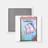 Cairns Australien Urlaubs Poster Magnet (Vorderseite/Rückseite)