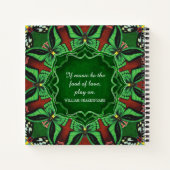 Cairns Birdwing Butterfly Rezept Notizblock (Rückseite)