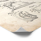 Cairns Fireman Helmet Patent - Altes Aussehen Poster (Ecke)