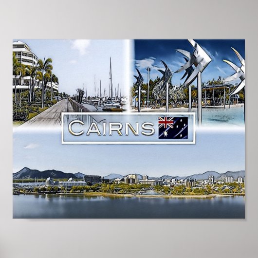 Cairns - Queensland - Australien - Mosaik - Poster (Vorne)