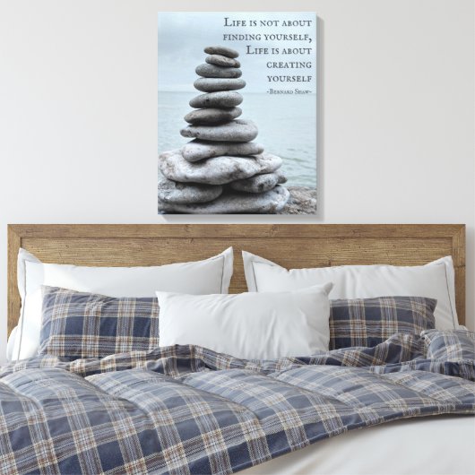 Cairnsteinfotografie | Bernard Shaw - Zitat Leinwanddruck (Insitu (Schlafzimmer))