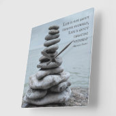 Cairnsteinfotografie | Bernard Shaw - Zitat Quadratische Wanduhr (Winkel)