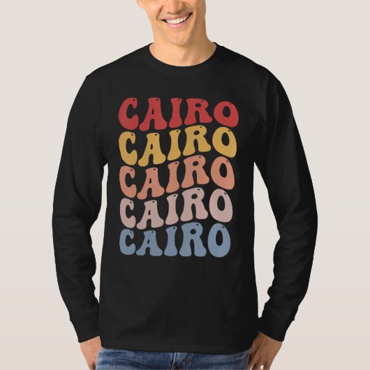 Cairo City Groovy Retro T-Shirt (Vorderseite)