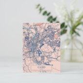 Cairo Egypt Breezy City Map Travel Postkarte (Stehend Vorderseite)