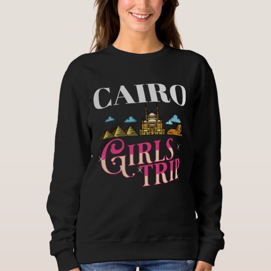 Cairo Egypt City Trip Skyline Map Travel Sweatshirt (Vorderseite)