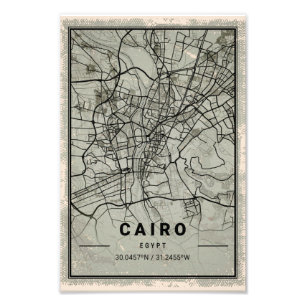 Cairo map print poster canvas Egypt