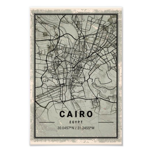 Cairo map print poster canvas Egypt (Vorne)