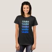 Cairo Retro-Name-Stack-Design T-Shirt (Vorne ganz)