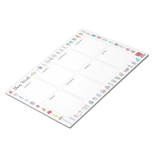 CAIS 2. Klasse Wöchentlicher Planer - Klasse 2030 Notizblock (angewinkelt)