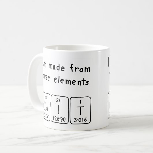 Cait periodisch Table name Tasse (Vorderseite Links)