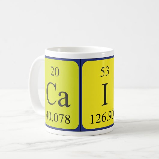 Cait periodisch Table name Tasse (Vorderseite Links)