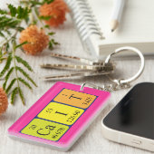 Cait periodischer Tabellennummerring Schlüsselanhänger (Vorderseite rechts)