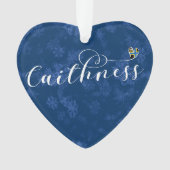 Caithness Heart in Flag, Schottland Ornament (Vorderseite)