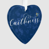 Caithness Heart in Flag, Schottland Ornament (Vorderseite)