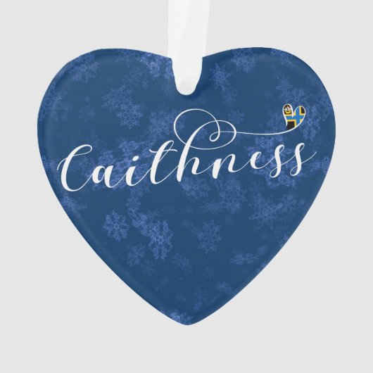 Caithness Heart in Flag, Schottland Ornament (Rückseite)