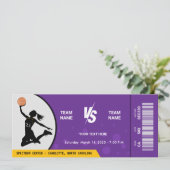 Caitlin Clark Basketball Ticket WNBA #22 Einladung (Stehend Vorderseite)