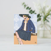 Caitlin in blau - Postkarten (Stehend Vorderseite)