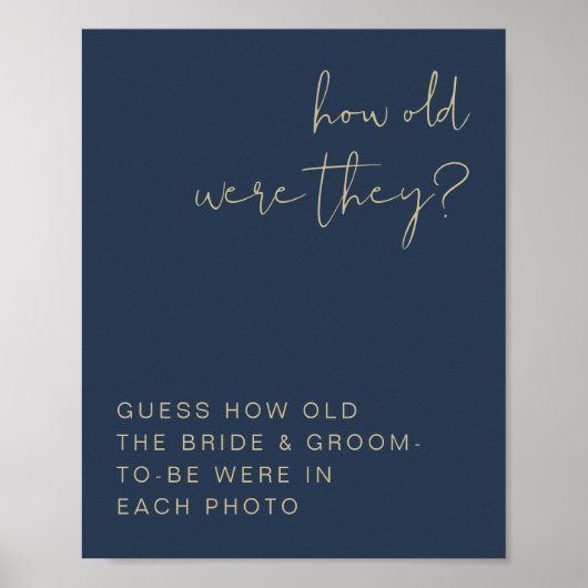 CAITLIN Marine und Gold wie alt sie waren untersch Poster (Vorne)