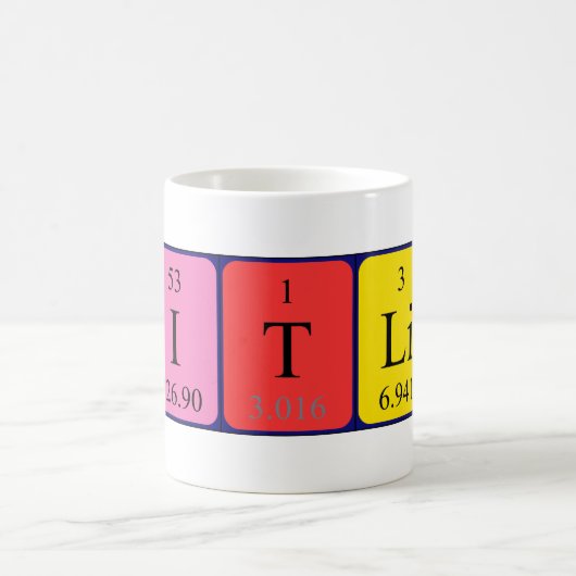 Caitlin Namen-Tasse periodischer Tabelle Kaffeetasse (Mittel)