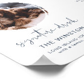 CAITLIN Navy 1 Foto Unterschrift Trinkunterschrift Poster (Ecke)