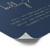 CAITLIN Navy Blau Wie groß ist ihr Bauch Game Post Poster (Ecke)