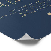 CAITLIN Navy Blaue Generationen von Liebe Hochzeit Poster (Ecke)