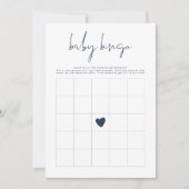 CAITLIN Navy Blue and Gold Baby Dusche Bingo Spiel Einladung (Vorderseite)