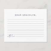 CAITLIN Navy Blue Children's Time Kapsel Begleitkarte (Vorderseite)