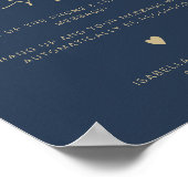 CAITLIN Navy & Gold Audio Gästebuch Hochzeit (Ecke)