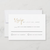 CAITLIN - Navy Gold Moderne Minimalistische Hochze Einladung (Vorderseite)