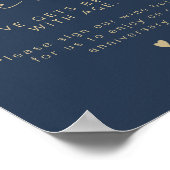 CAITLIN Navy & Gold Wine Wedbook Gästebuch (Ecke)