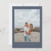 CAITLIN Navy und Gold Foto Save the Date Einladung (Rückseite)