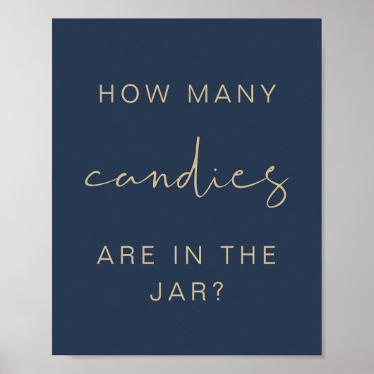 CAITLIN Navy Wie viele Candies Baby Showspiel Poster (Vorne)