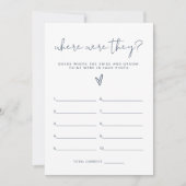 CAITLIN Navy, wo sie Brautparty spielten Einladung (Vorderseite)