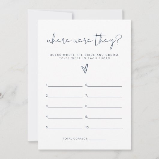 CAITLIN Navy, wo sie Brautparty spielten Einladung (Vorderseite)