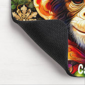 CAITLIN ~ Zany CHIMPANZEE Weihnachten Mousepad (Ecke)