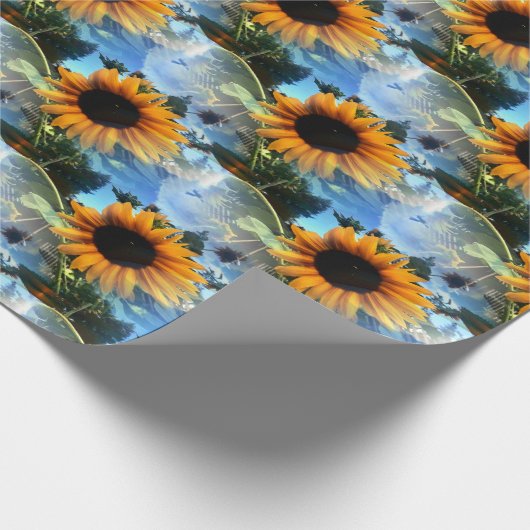 Caitlins Sonnenblumen... Geschenkpapier (Ecke)