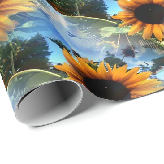 Caitlins Sonnenblumen... Geschenkpapier (Rolleneckpunkt)