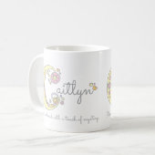 Caitlyn-Buchstabe C, d. h. Monogramm-Tasse Kaffeetasse (Vorderseite Links)