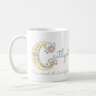 Caitlyn-Buchstabe C, d. h. Monogramm-Tasse Kaffeetasse